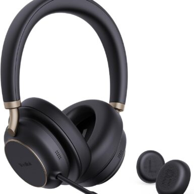 Yealink BH76 Plus Bluetooth Headset, Wireless Headset with Microphone for PC,Active Noise Cancelling, Retractable Hidden Mic Arm, Compatible with PC Mac, Works with Teams (Certified), USB-C/A